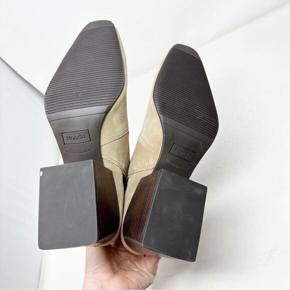 Blondo Salome Waterproof Boots Suede Size 11 Heeled Zip - Picture 7 of 7